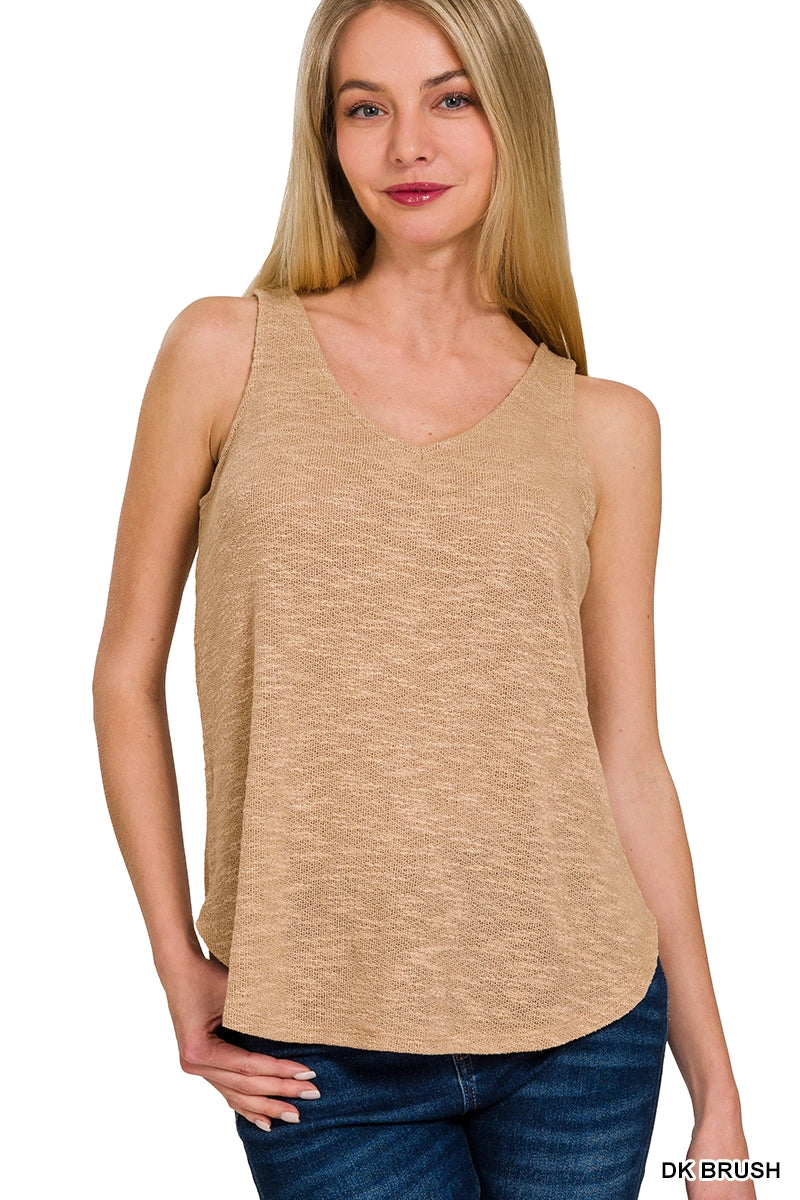 V Neck Knit Tank