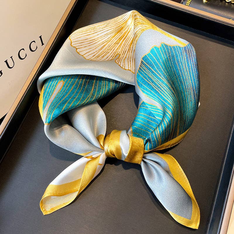 Gingko Leaf Silk Scarf