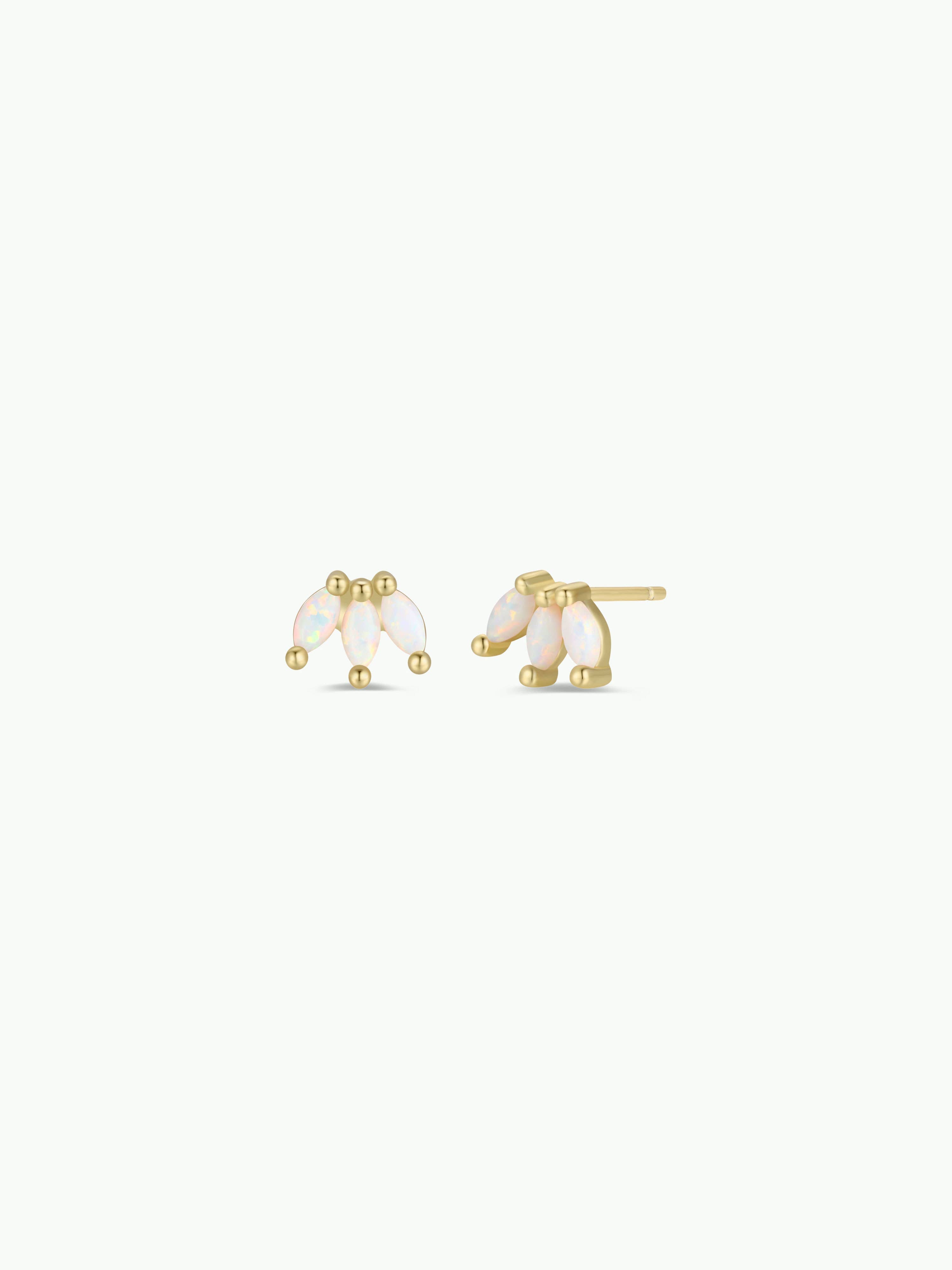 Opal Crown Studs