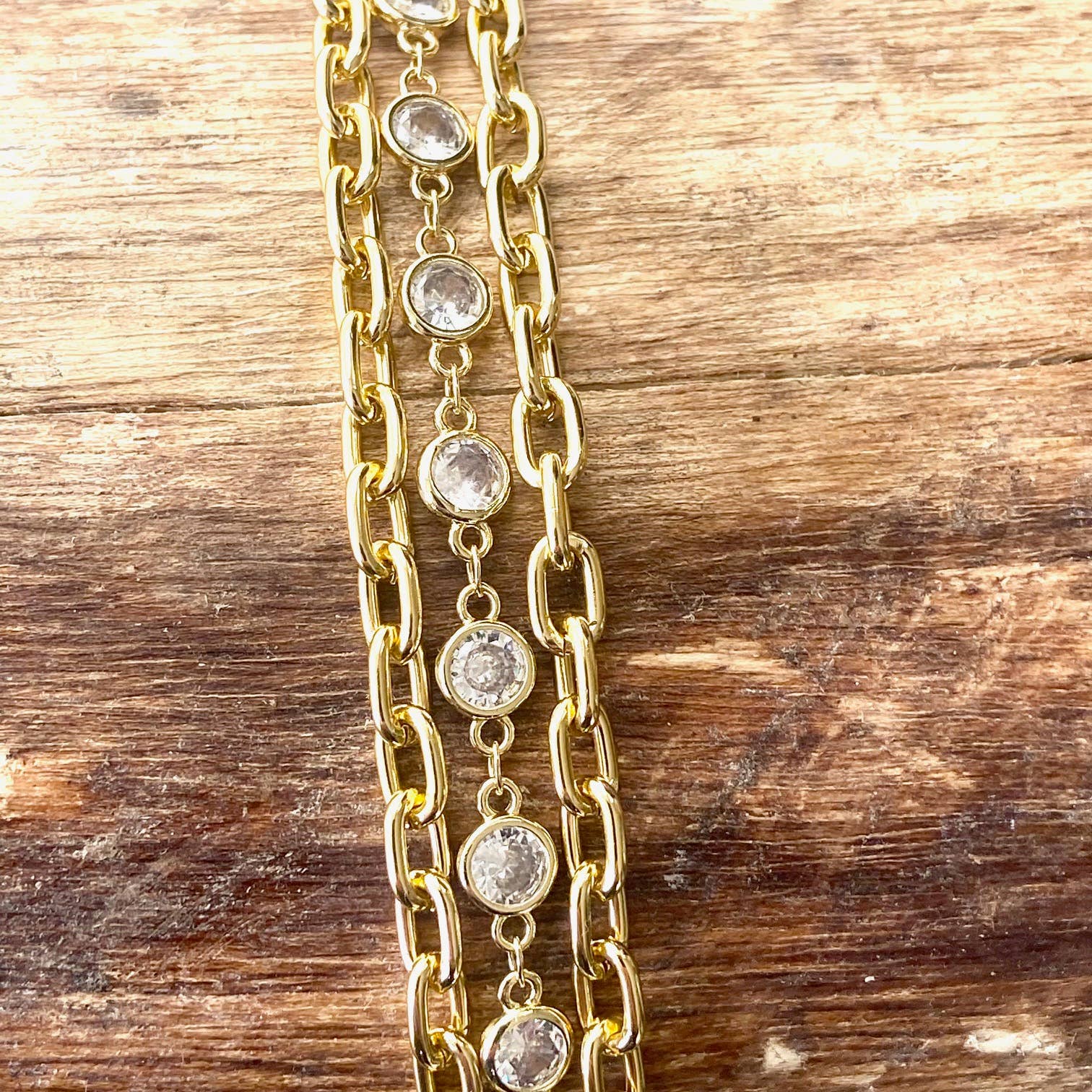 Gold & Crystal Bracelet