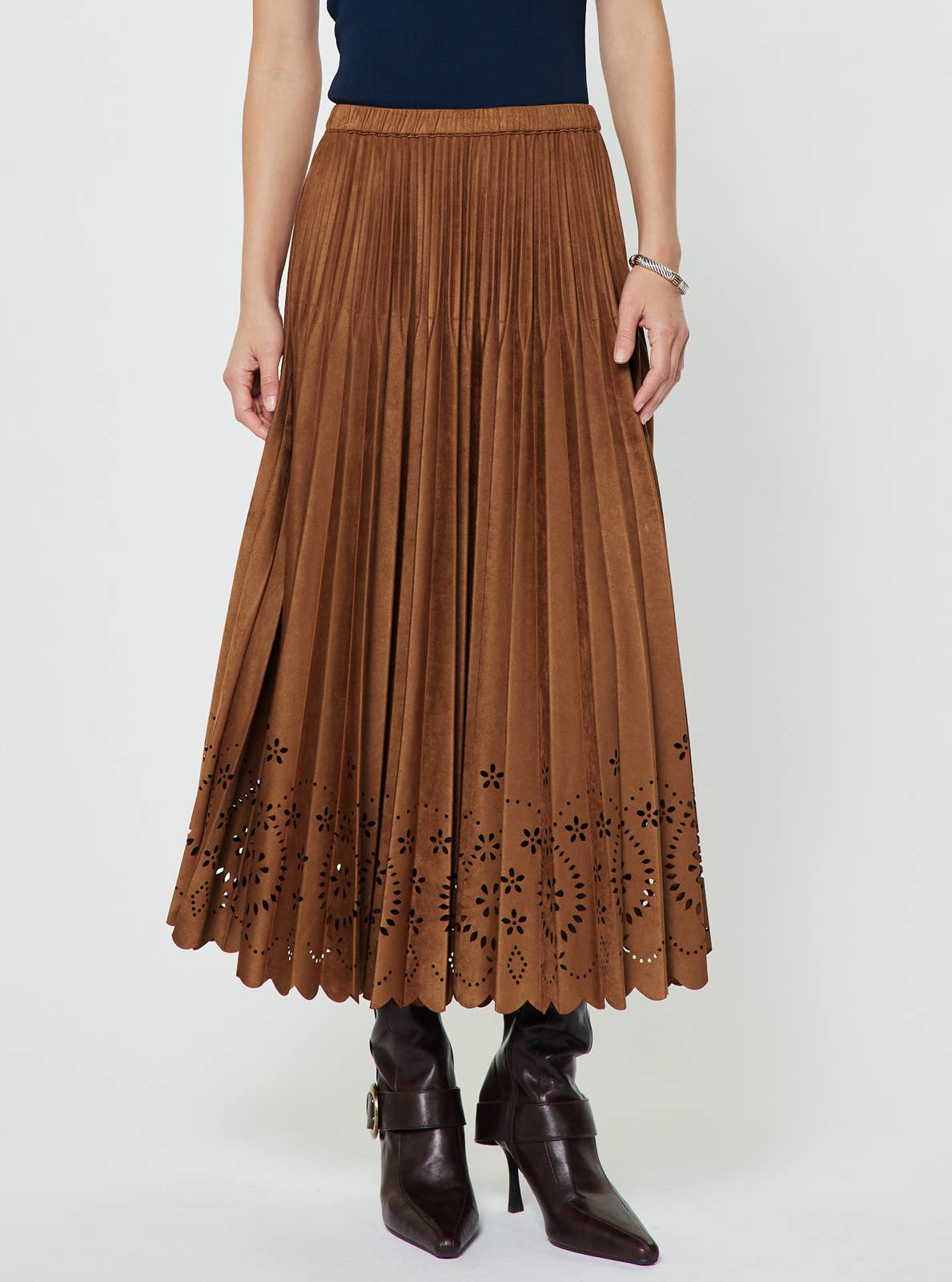 Laser Cut Maxi Skirt
