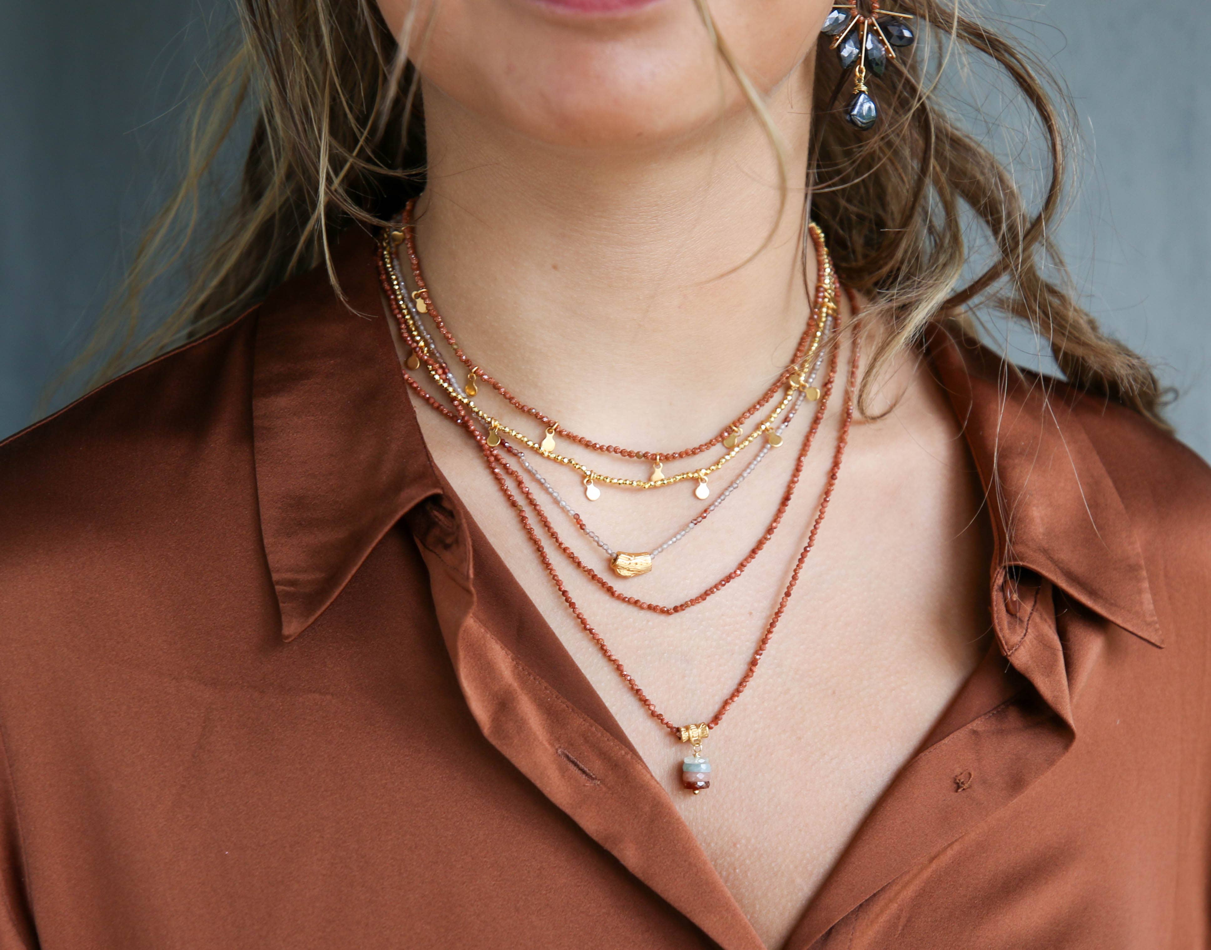 James Necklace Sunstone