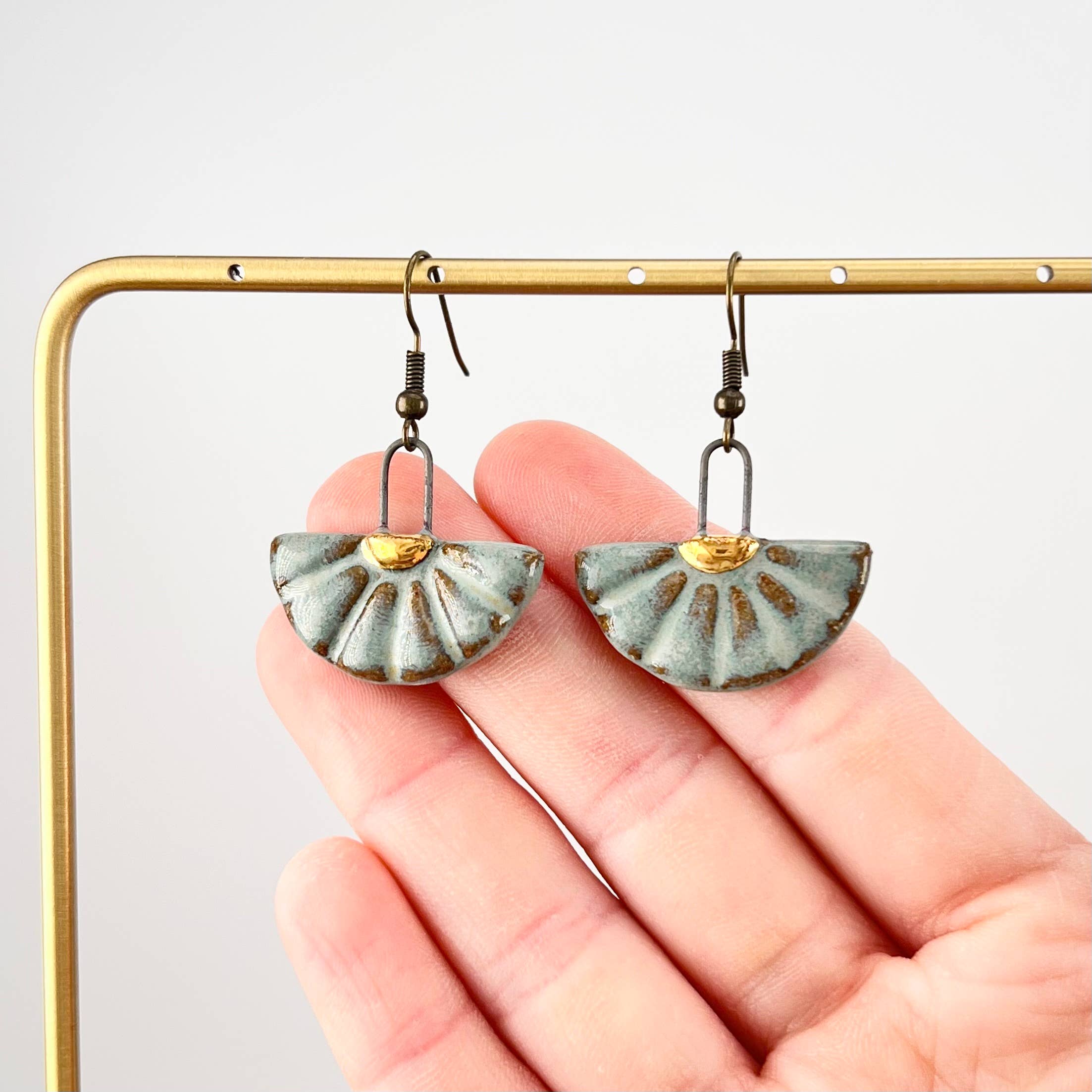 Short Sun Burst Earrings