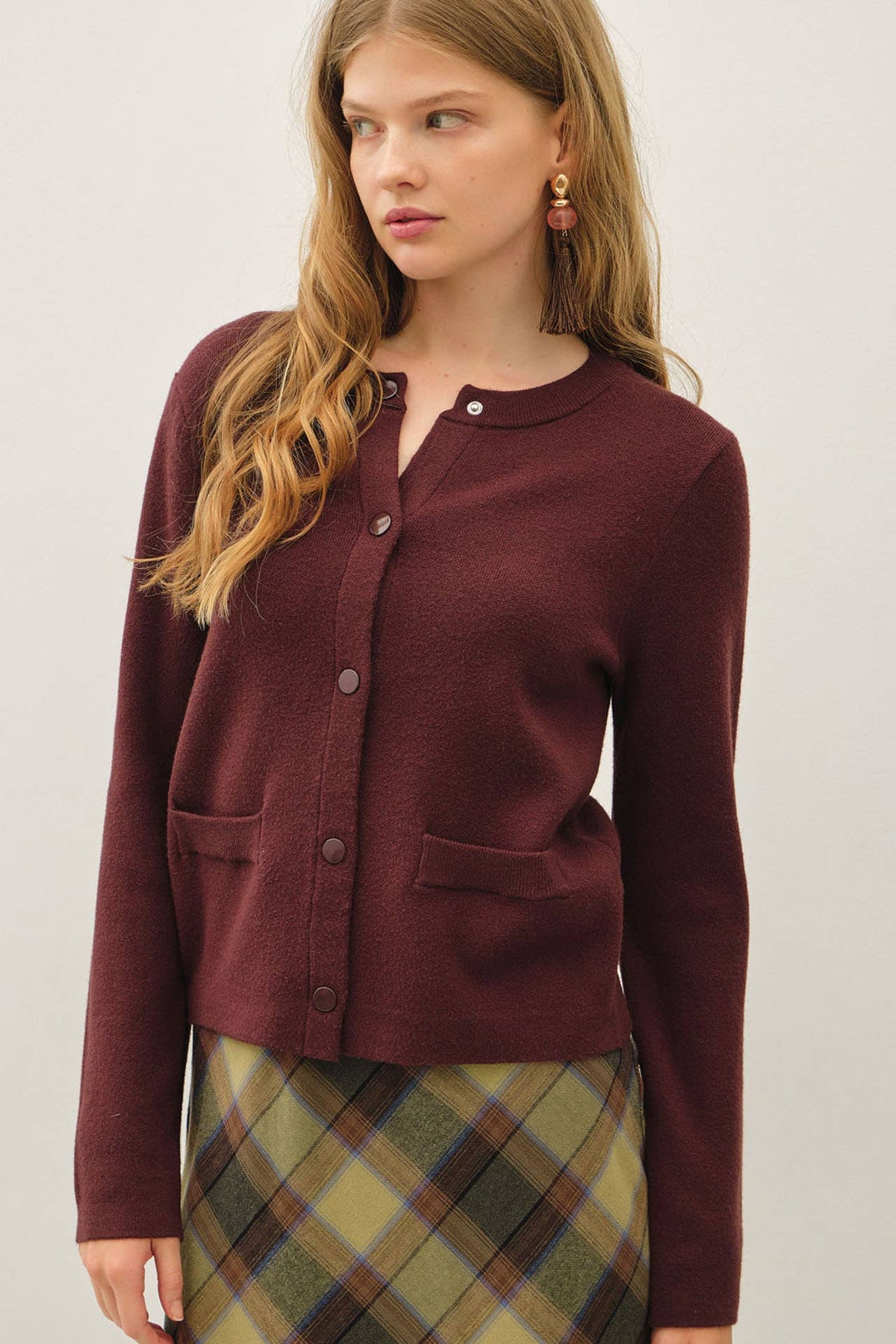 SNAP BUTTON CARDIGAN
