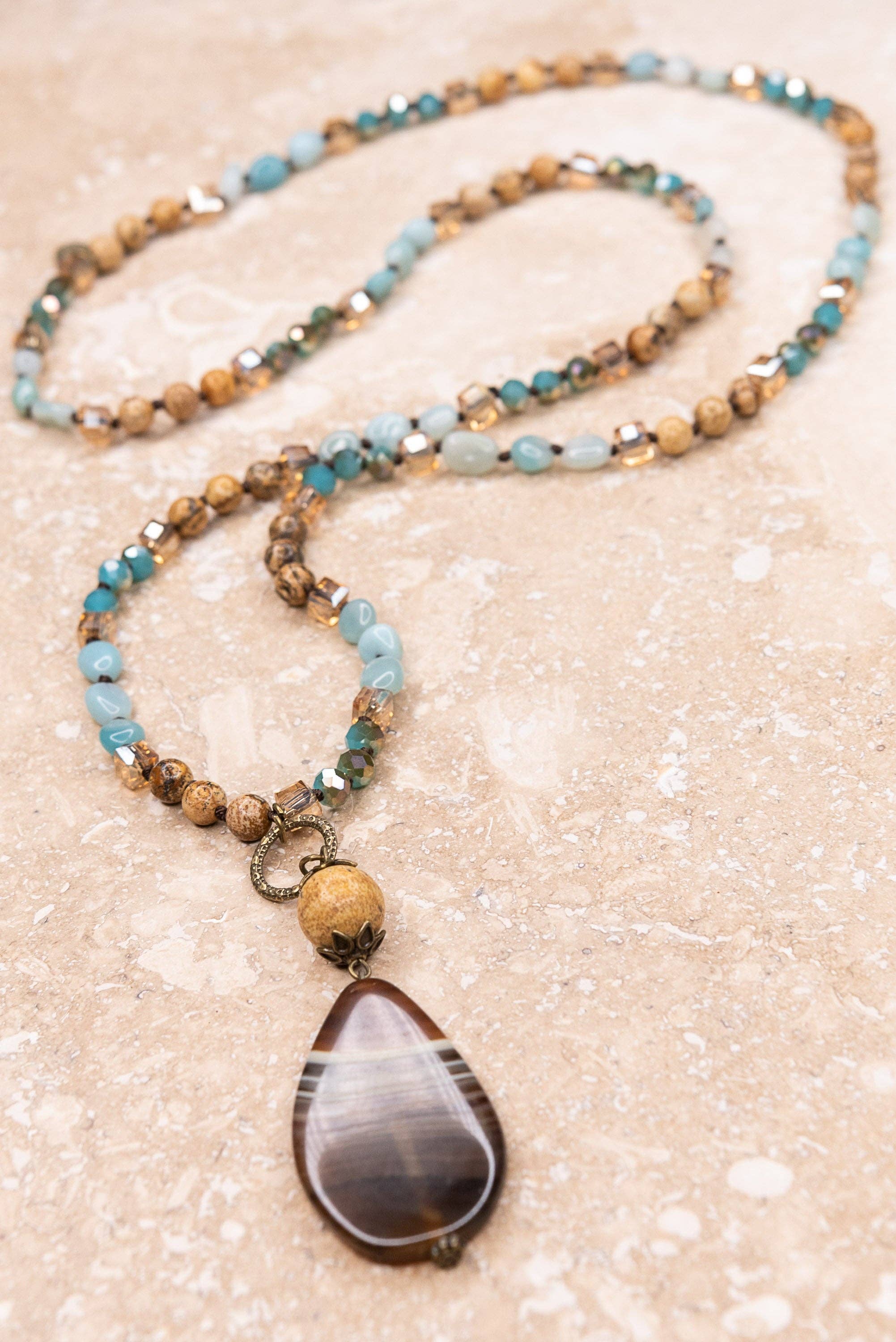 Debbie Necklace Turquoise/Brown