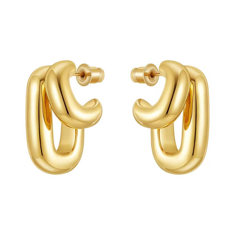 Hugo Double Hoop Earring