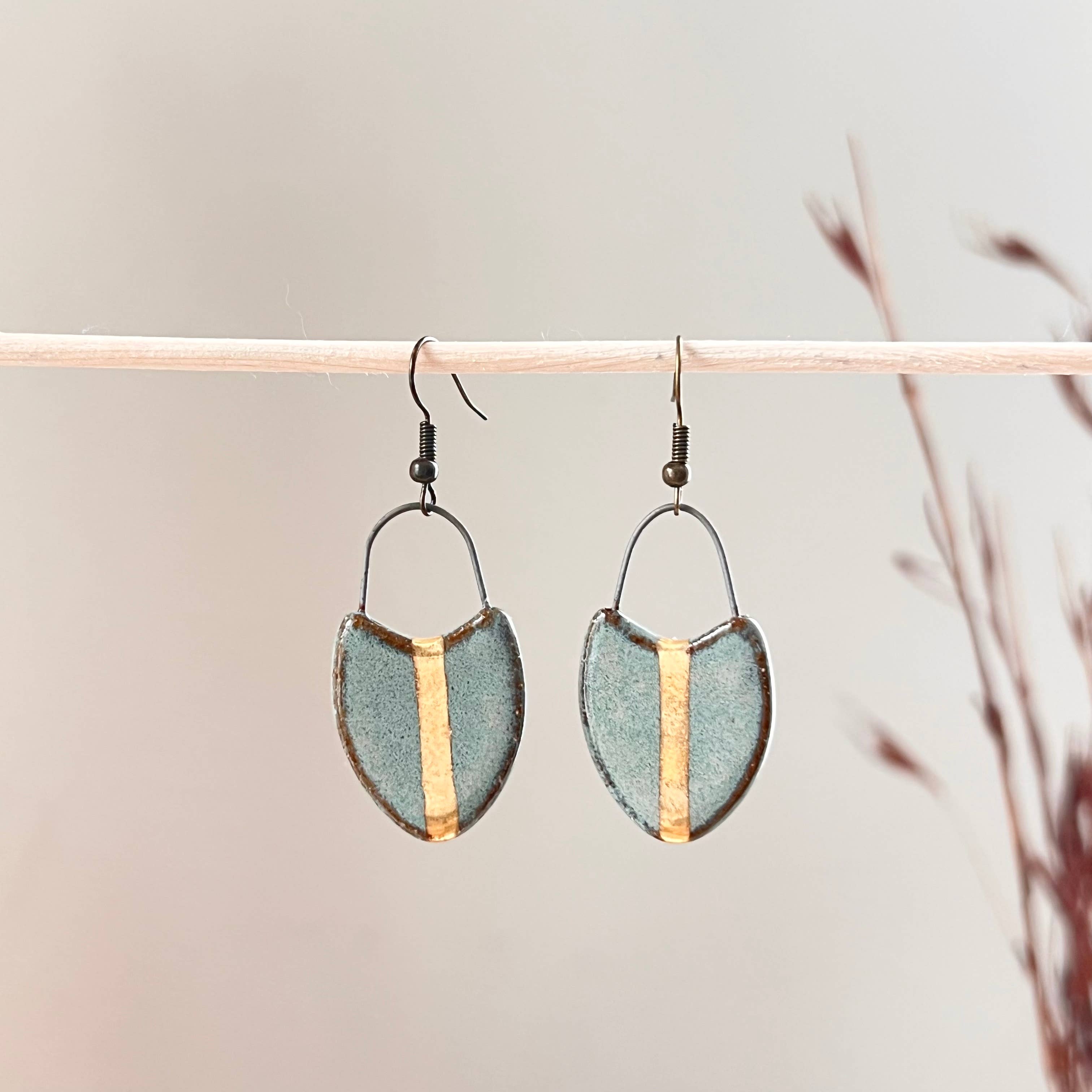 Turquoise & Gold Earrings