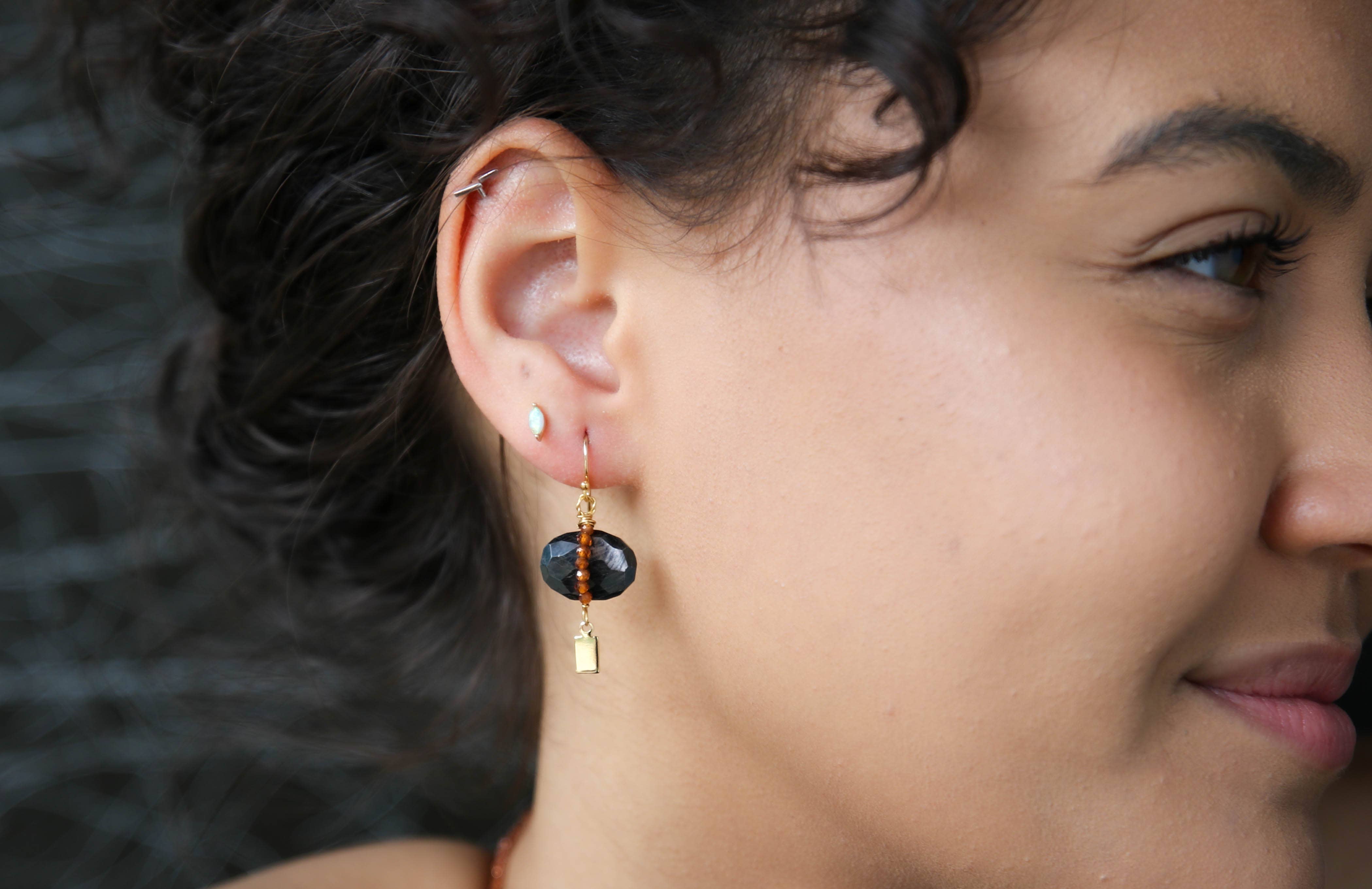 Solo Earrings Labradorite