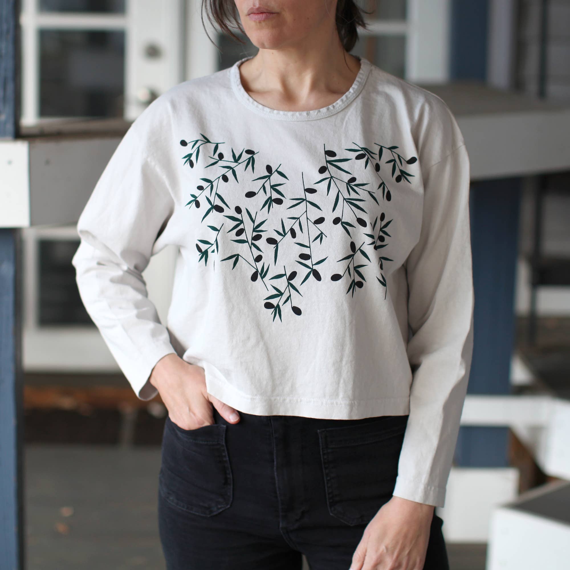 Olive Season Long Sleeve Tee