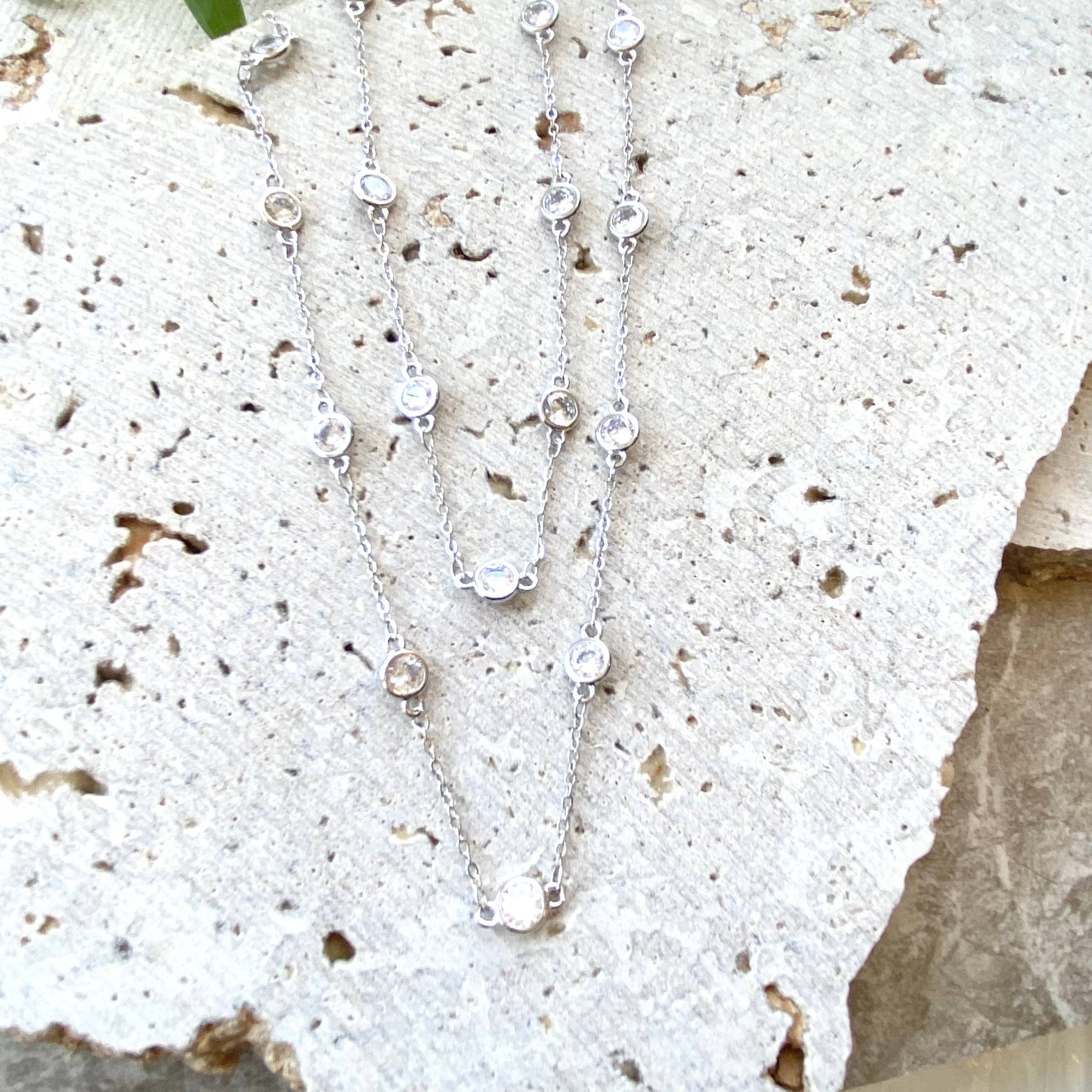 Silver & Crystal Necklace