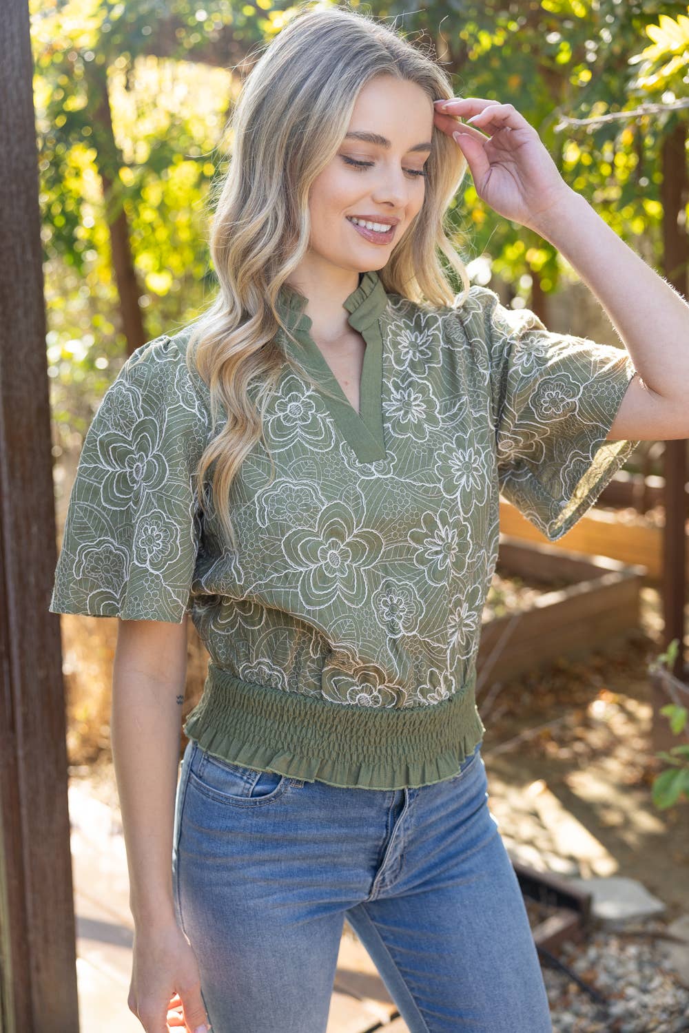 Floral Embroidered Top