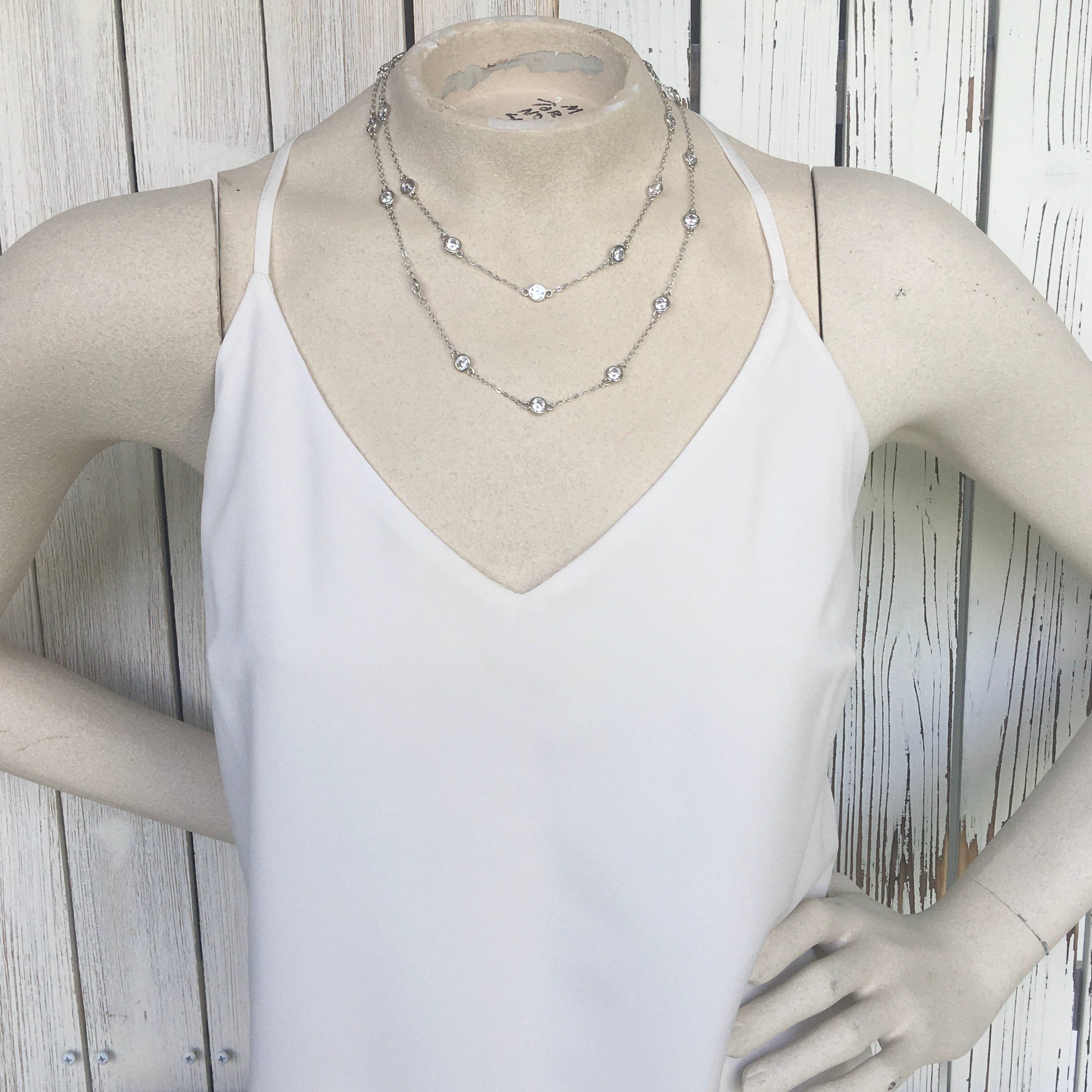 Silver & Crystal Necklace