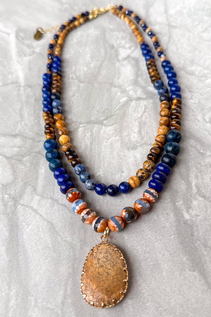 Becca Necklace - Navy