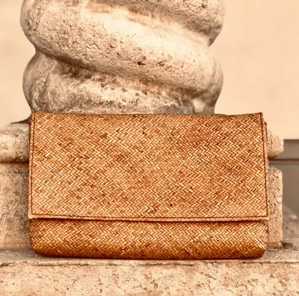 Rattan Clutch Brown
