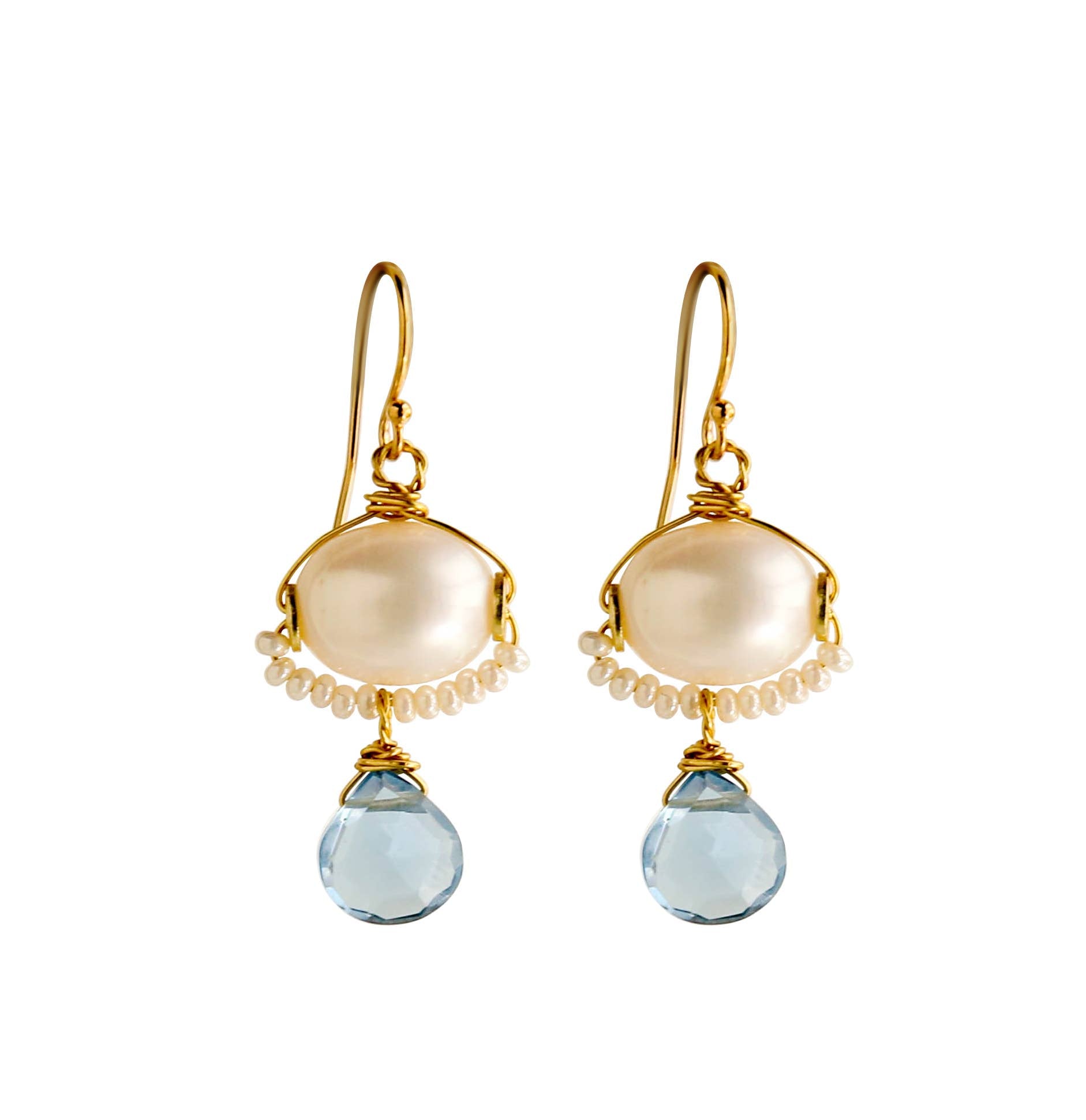 Clara Earrings in Blue Agave