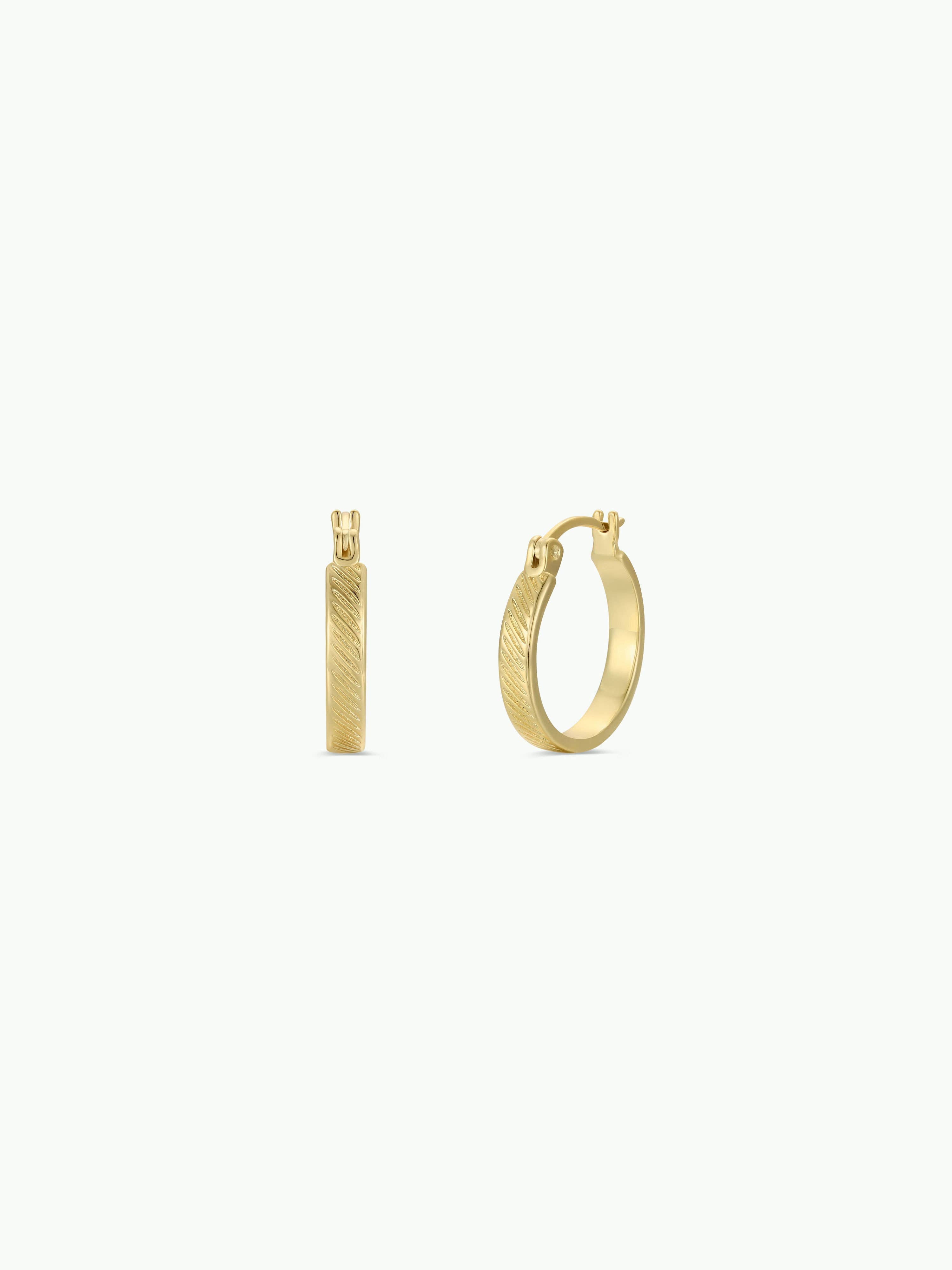 Gold Hoop - Textured