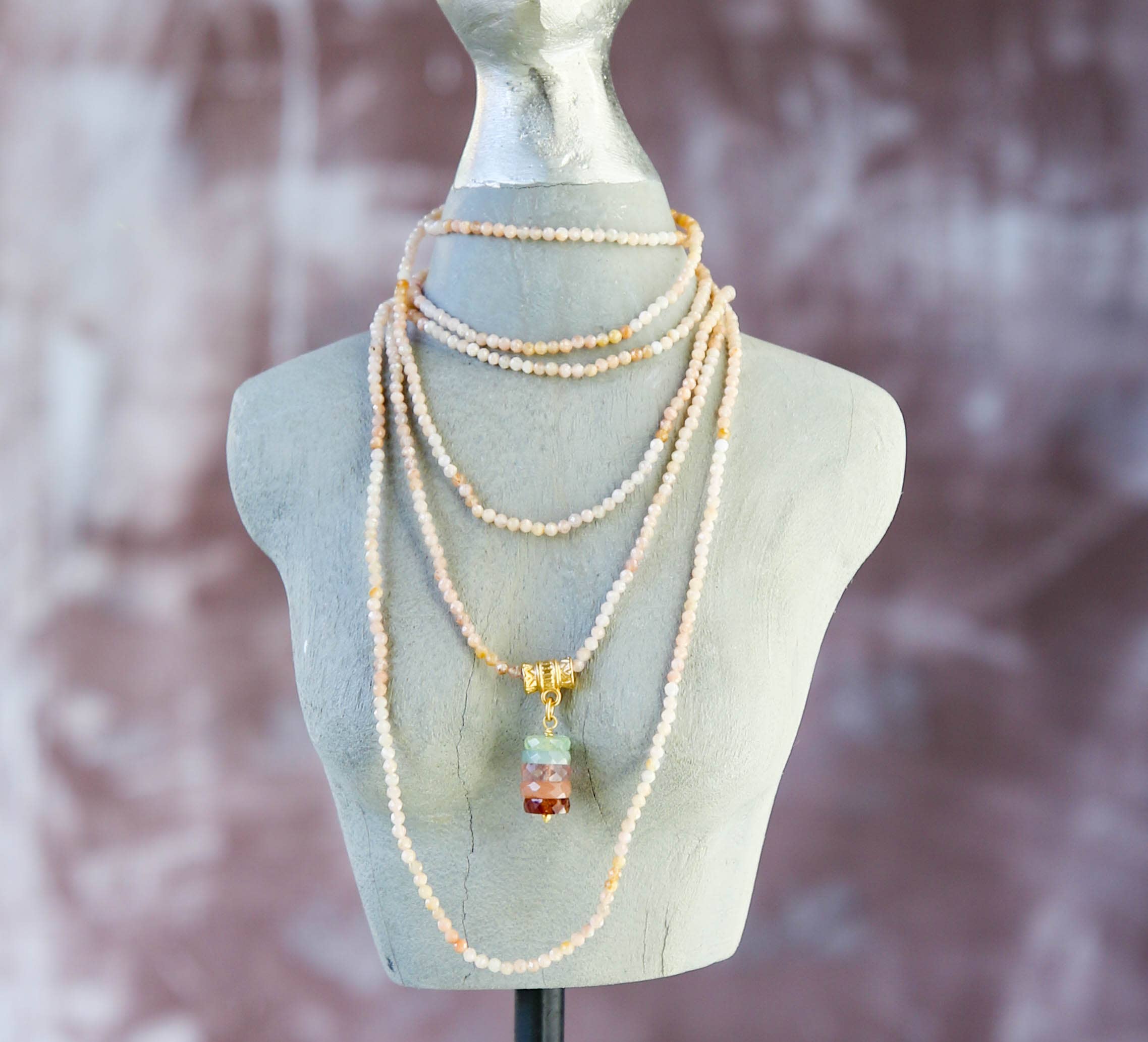 Aramis Layering Necklace in Sunstone