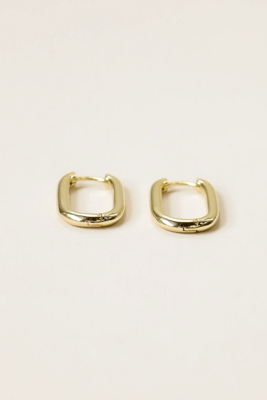 JaxKelly Rectangle Hoop Earrings Large