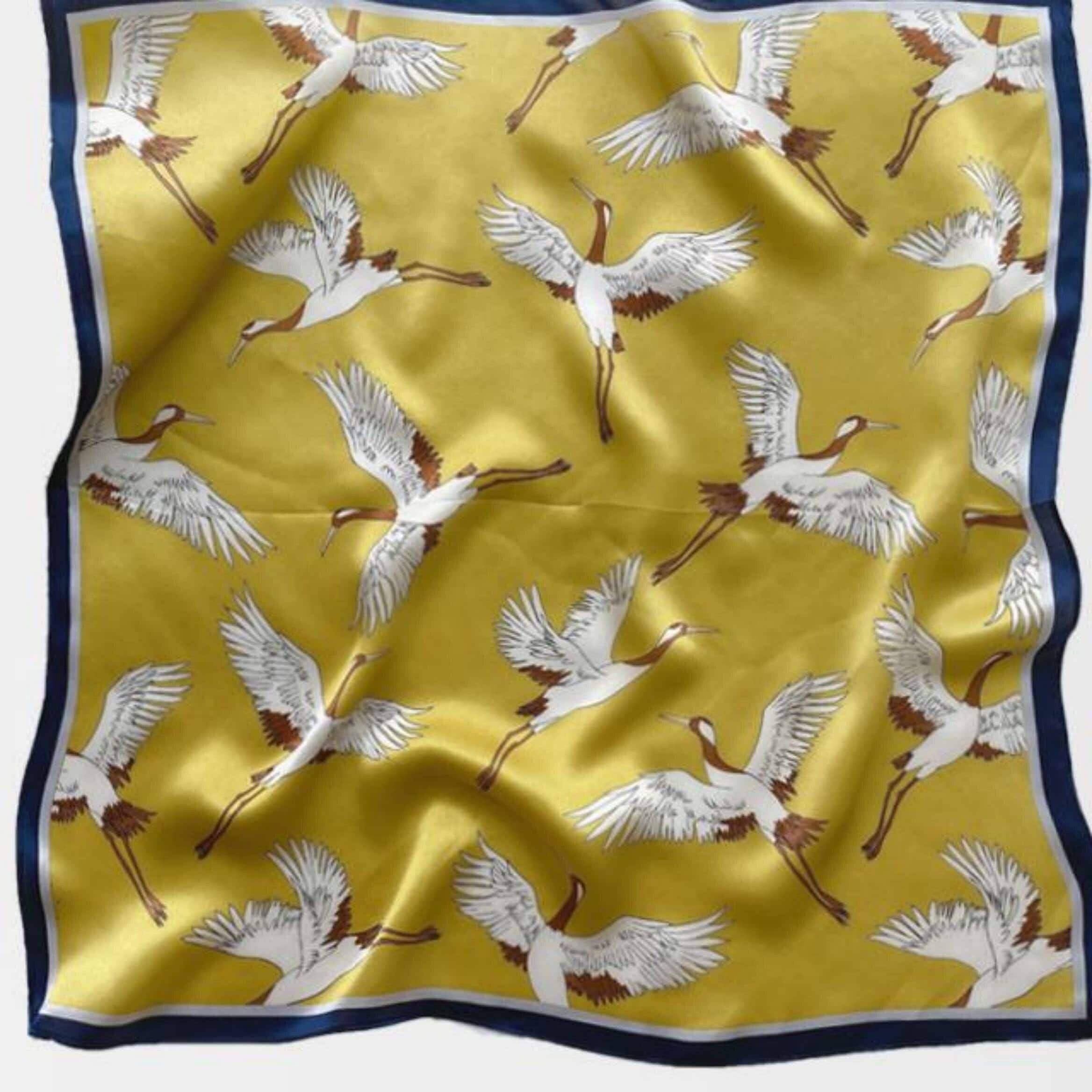 Crane Silk Scarf
