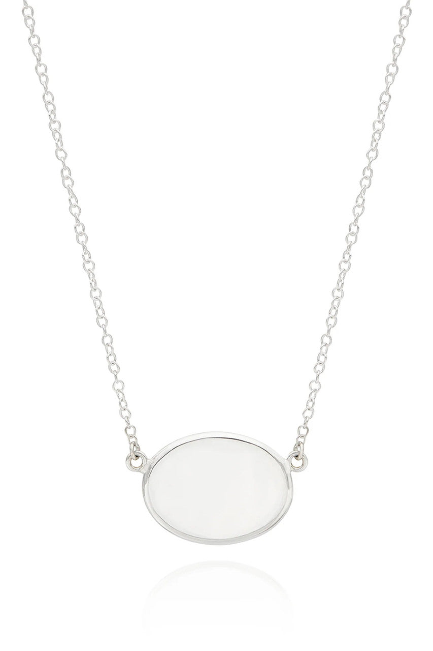 Smooth Rim Oval Necklace - 2 Colors