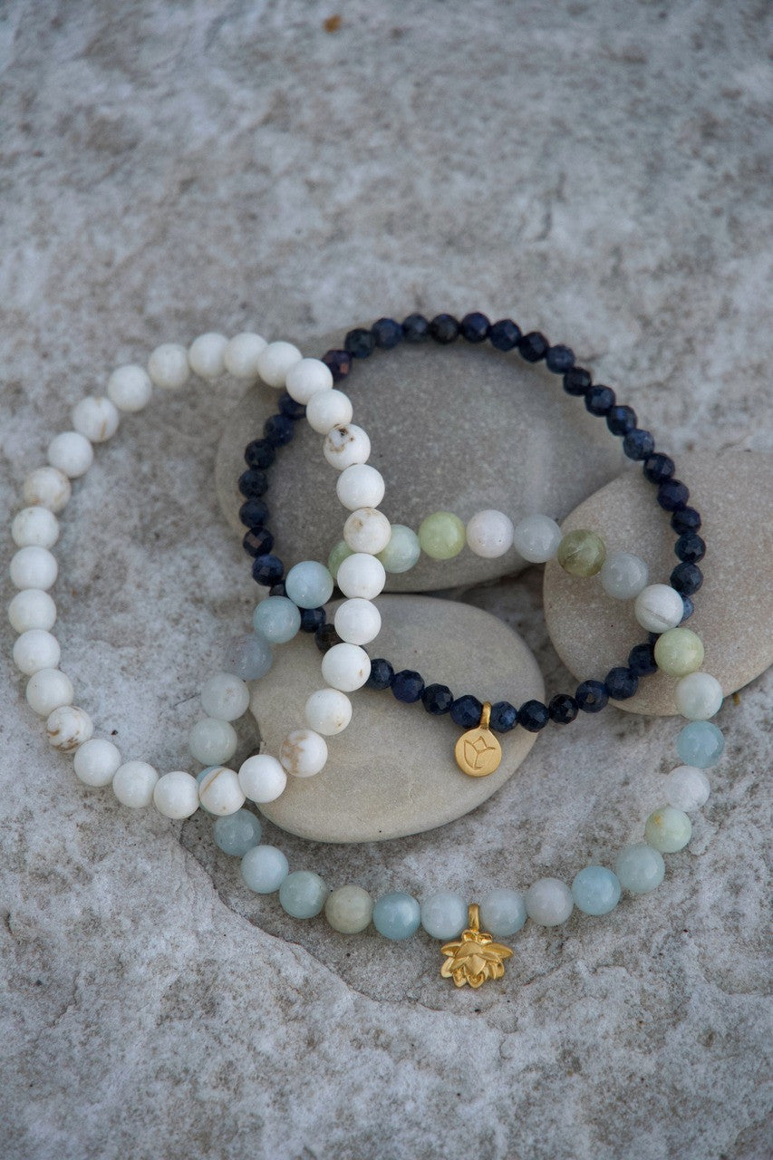 Manifest Positivity Gemstone Bracelet Trio