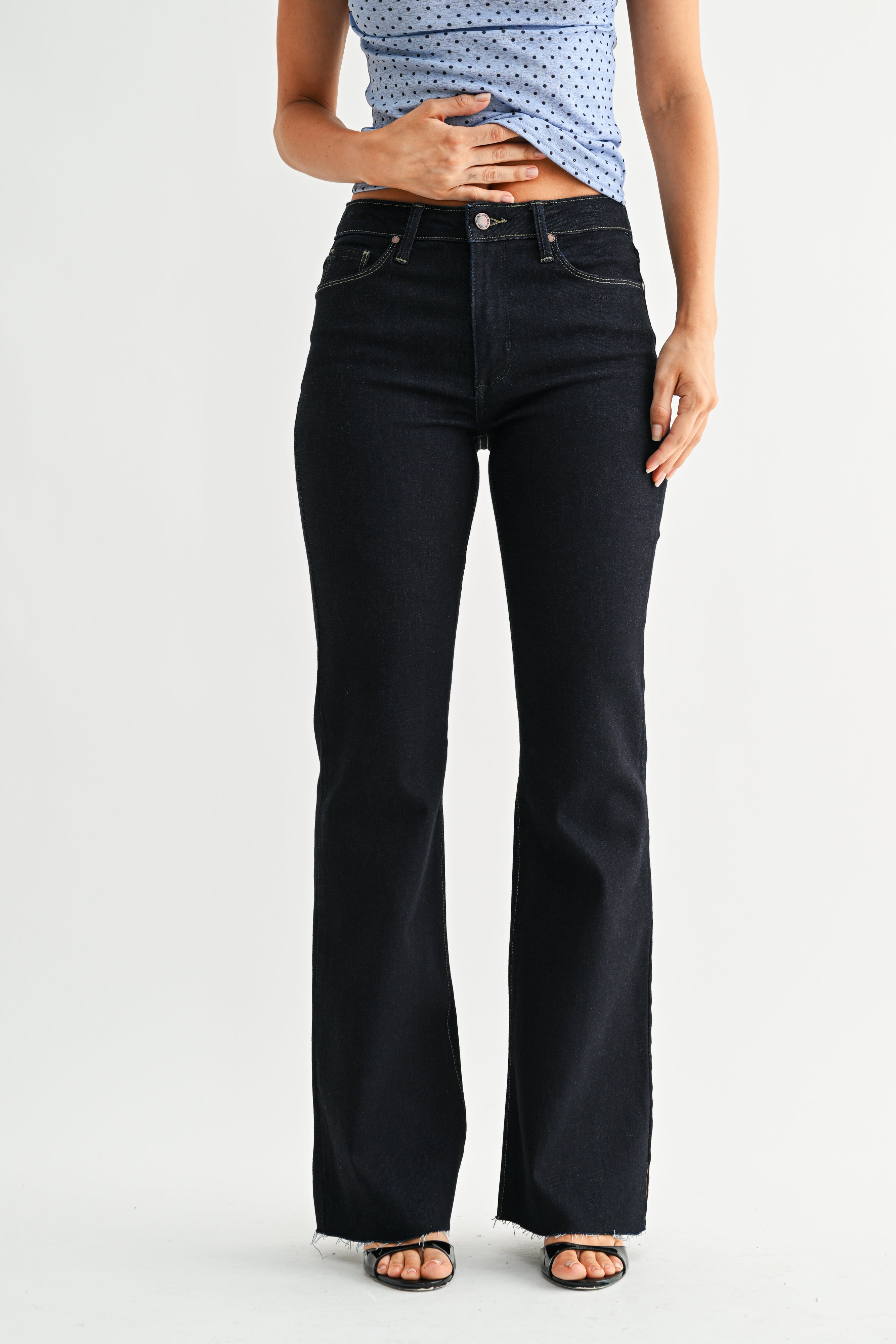 Scissor Cut Flare Jeans