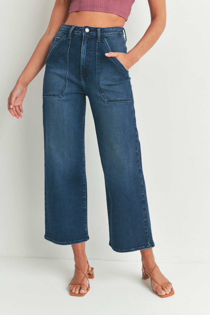 CARGO POCKET WIDE LEG JEAN