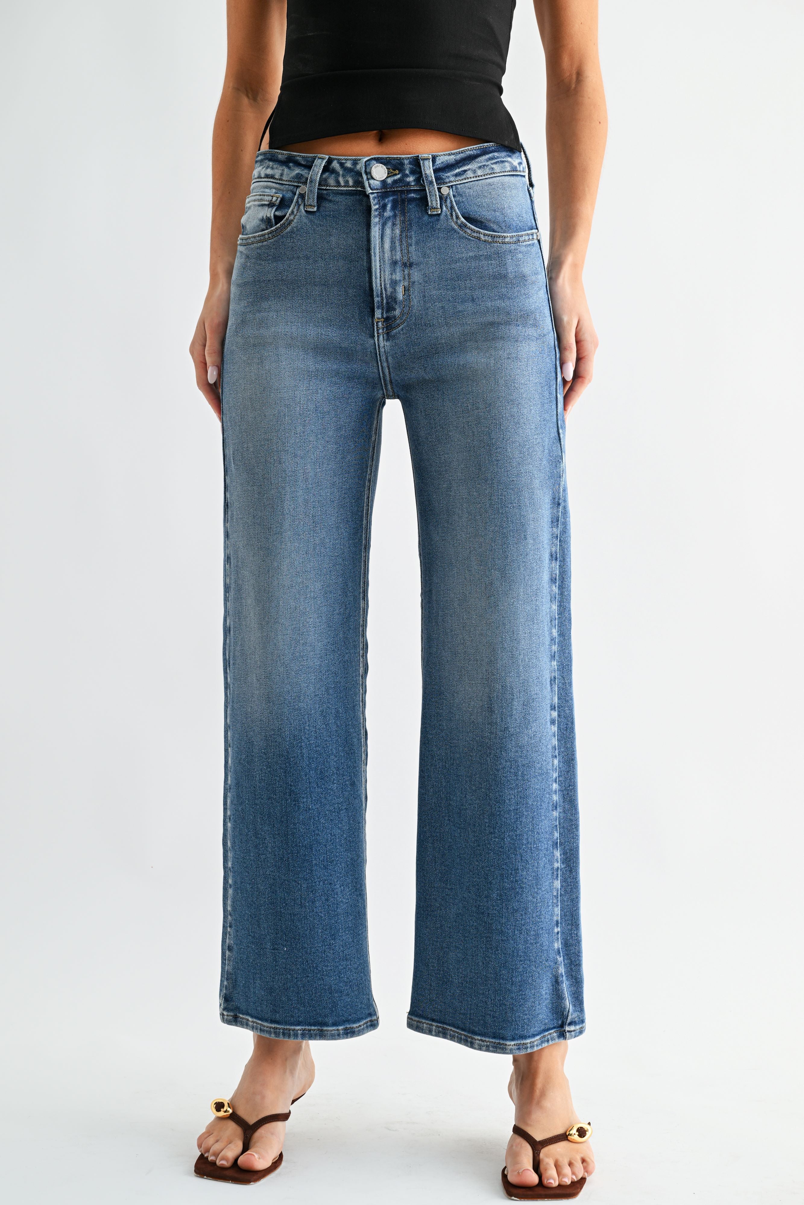 JB High Rise Wide Leg Jeans