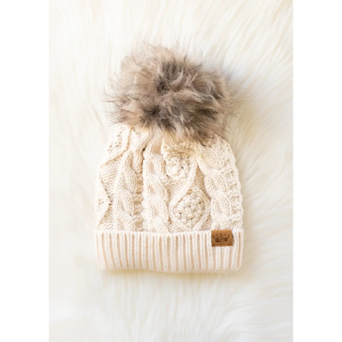 Cable Knit Pom Hat