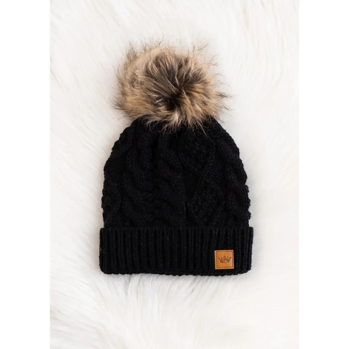 Cable Knit Pom Hat