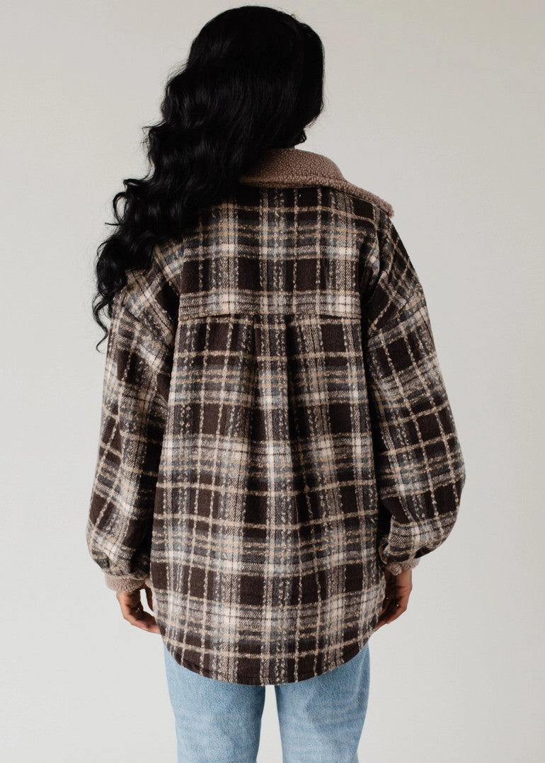 Brown Tan & Gray Plaid Jacket