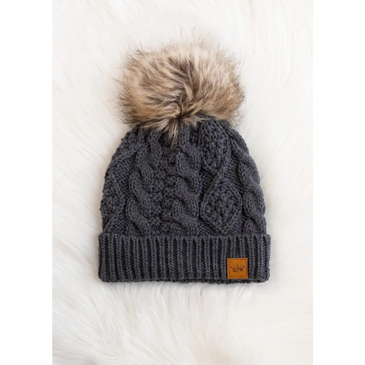 Cable Knit Pom Hat