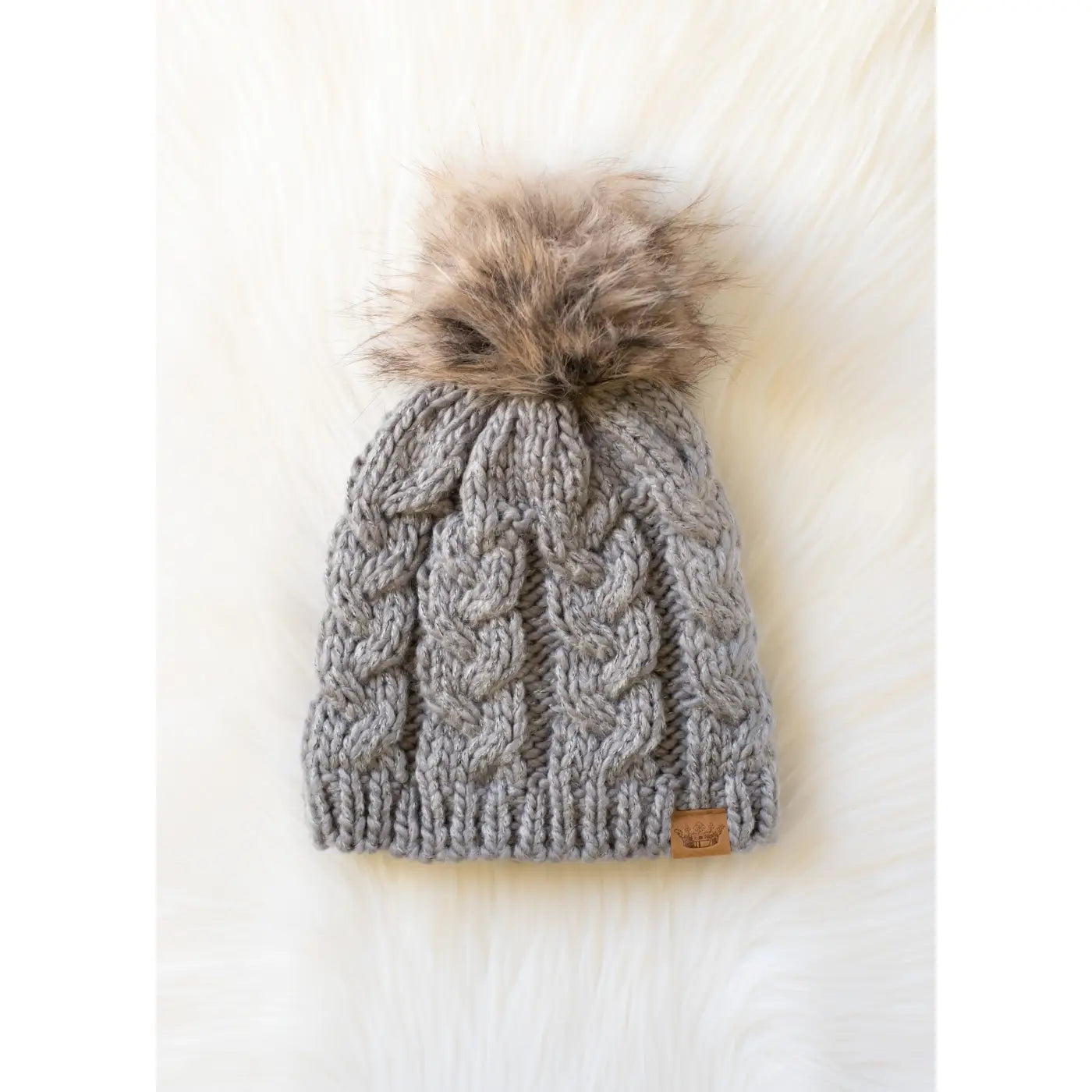 Cable Knit Pom Hat