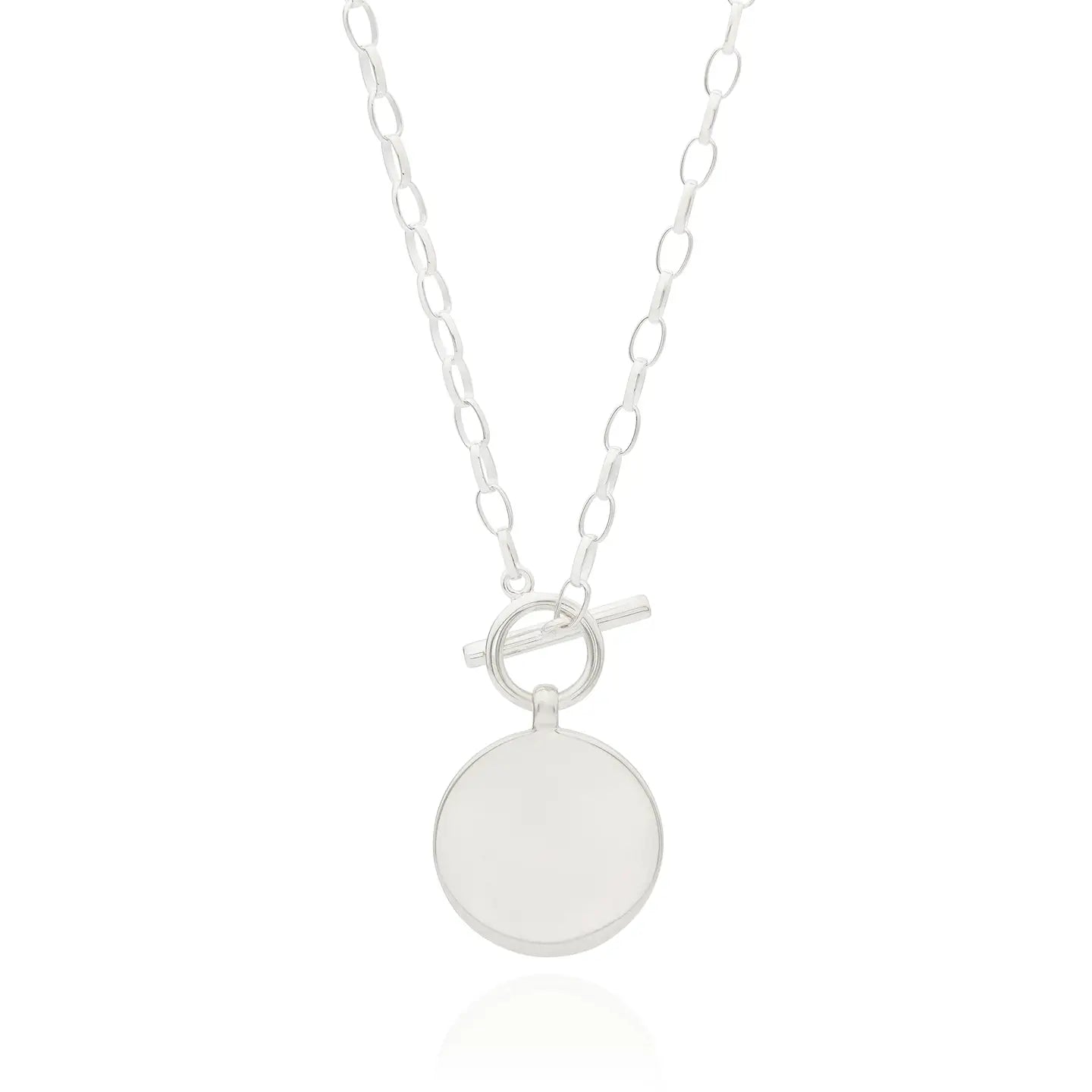 Classic Dotted Circle Toggle Necklace