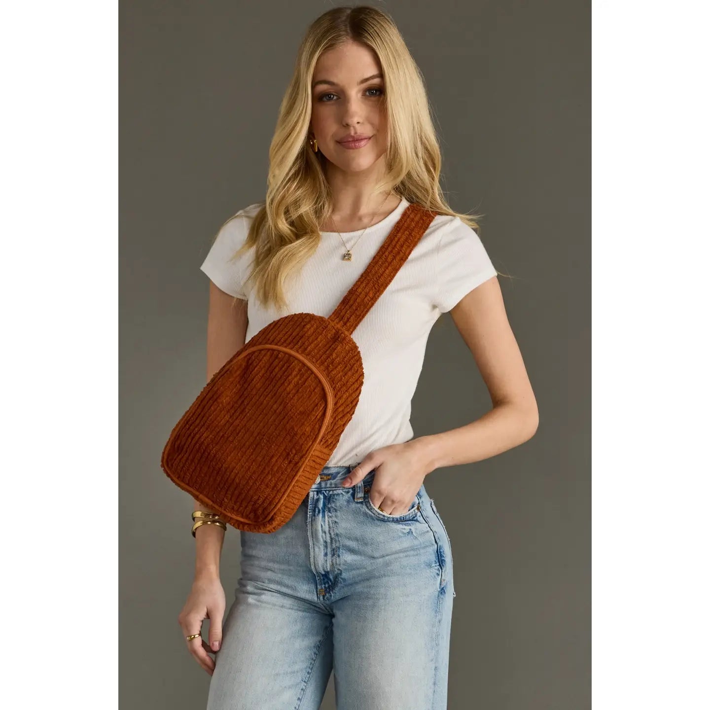 Corduroy Sling Bag