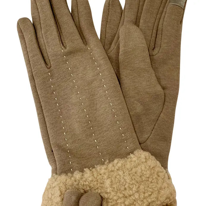 Fur Cuffed Gloves