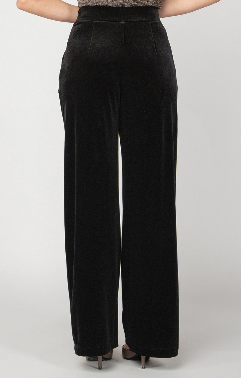 WIDE LEG VELOUR PANT