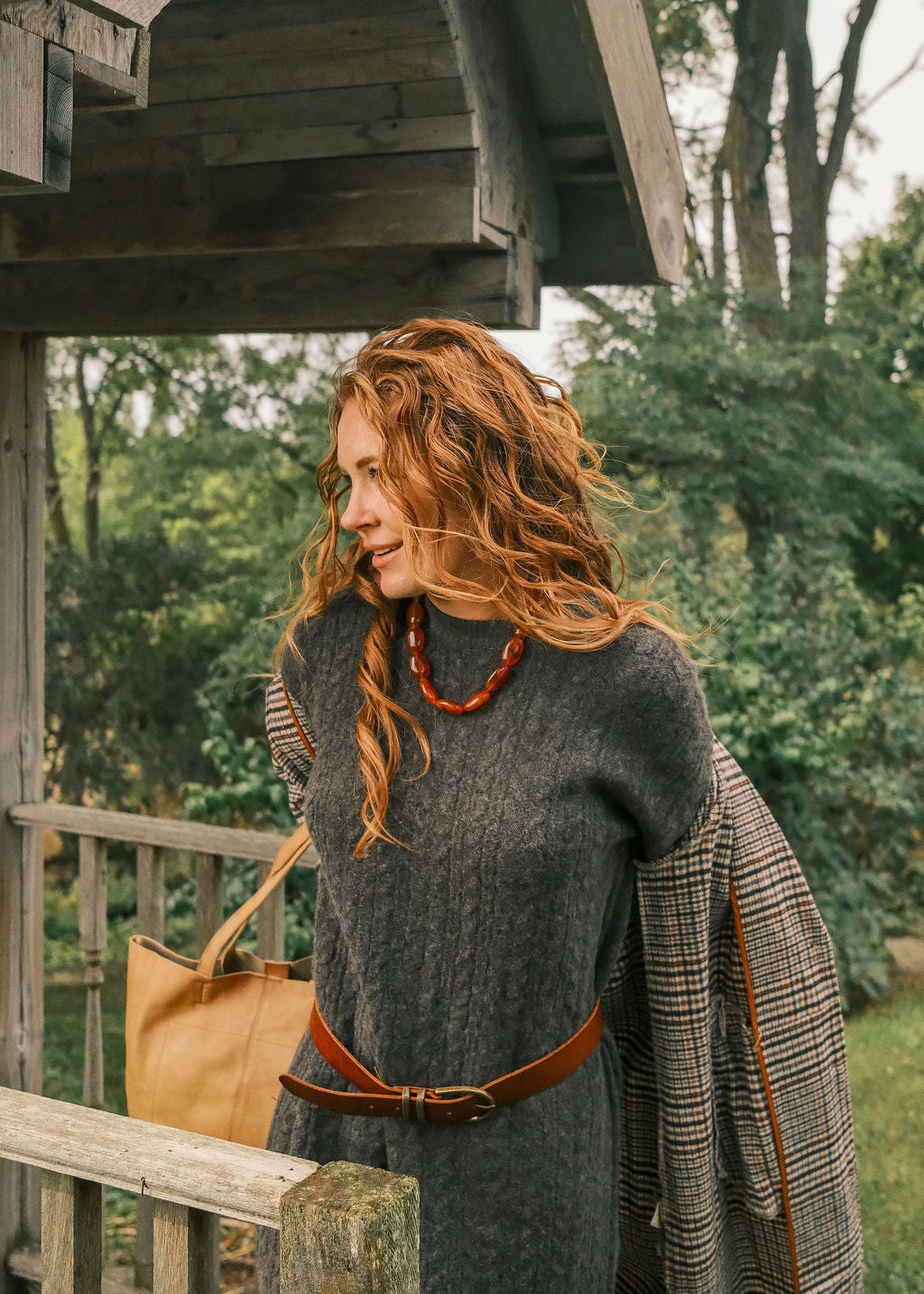 Cable Knit Sweater Dress