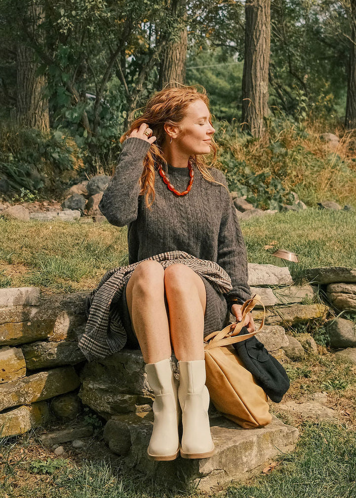 Cable Knit Sweater Dress