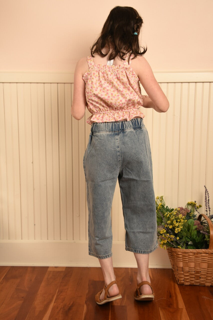 Denim cropped pants by Hayden