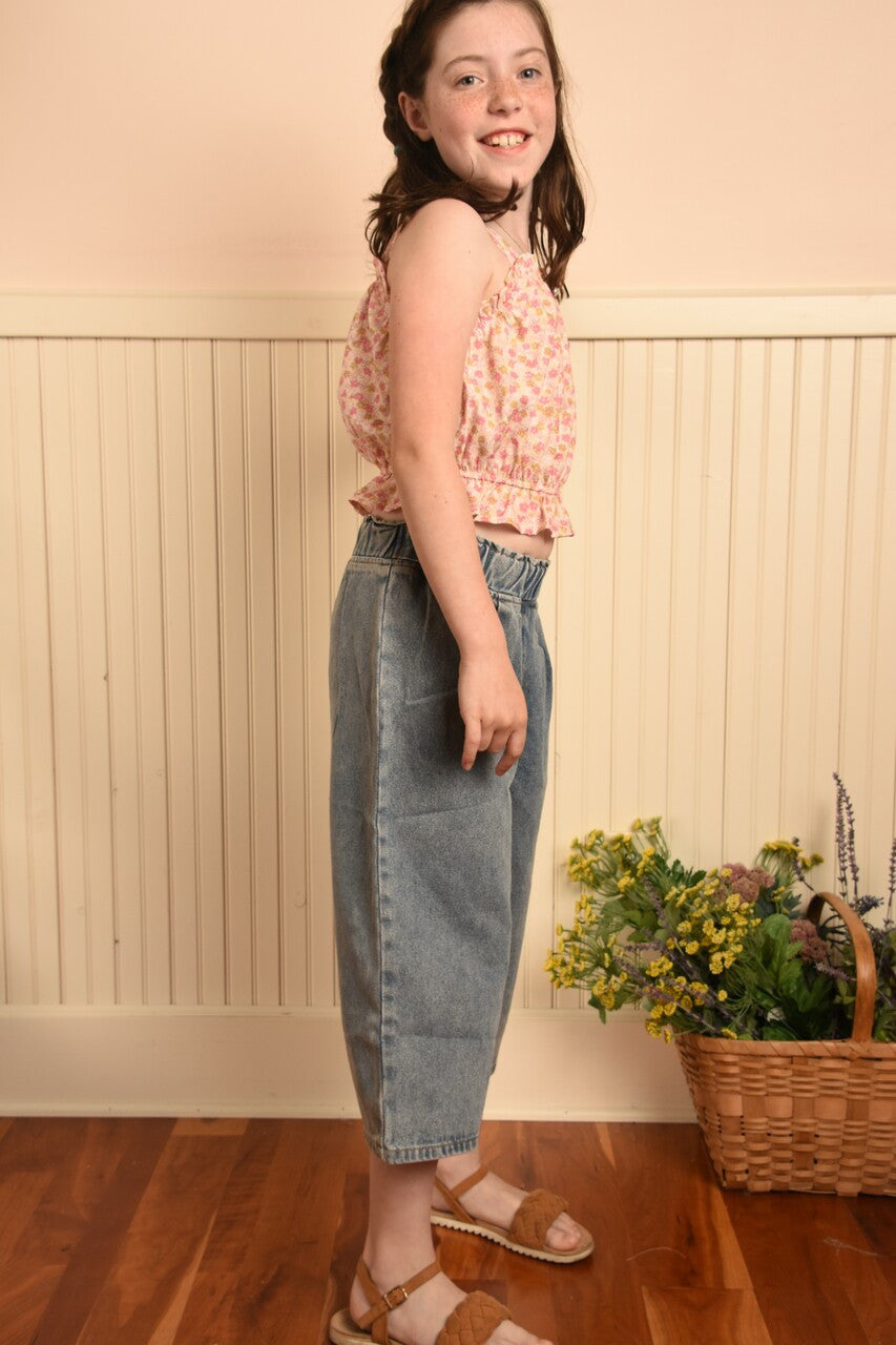 Denim cropped pants by Hayden