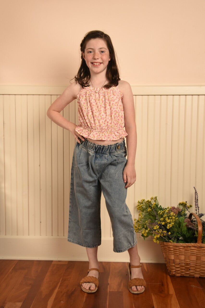 Denim cropped pants by Hayden