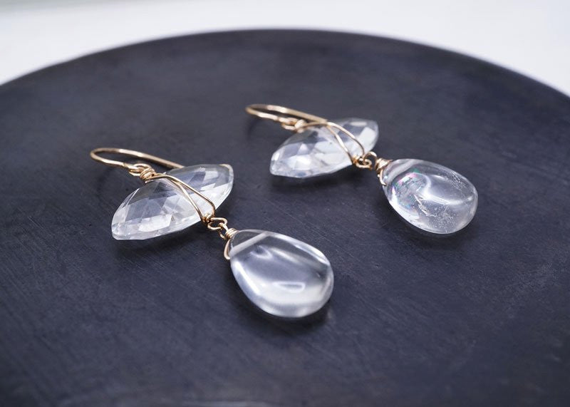 QUARTZ EYE EARRINGS