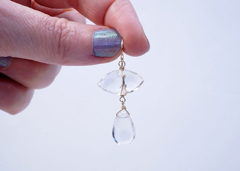 QUARTZ EYE EARRINGS