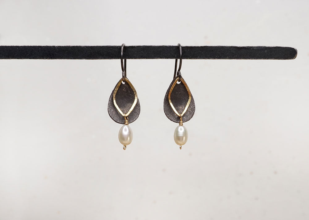 Pearl Petal Earrings