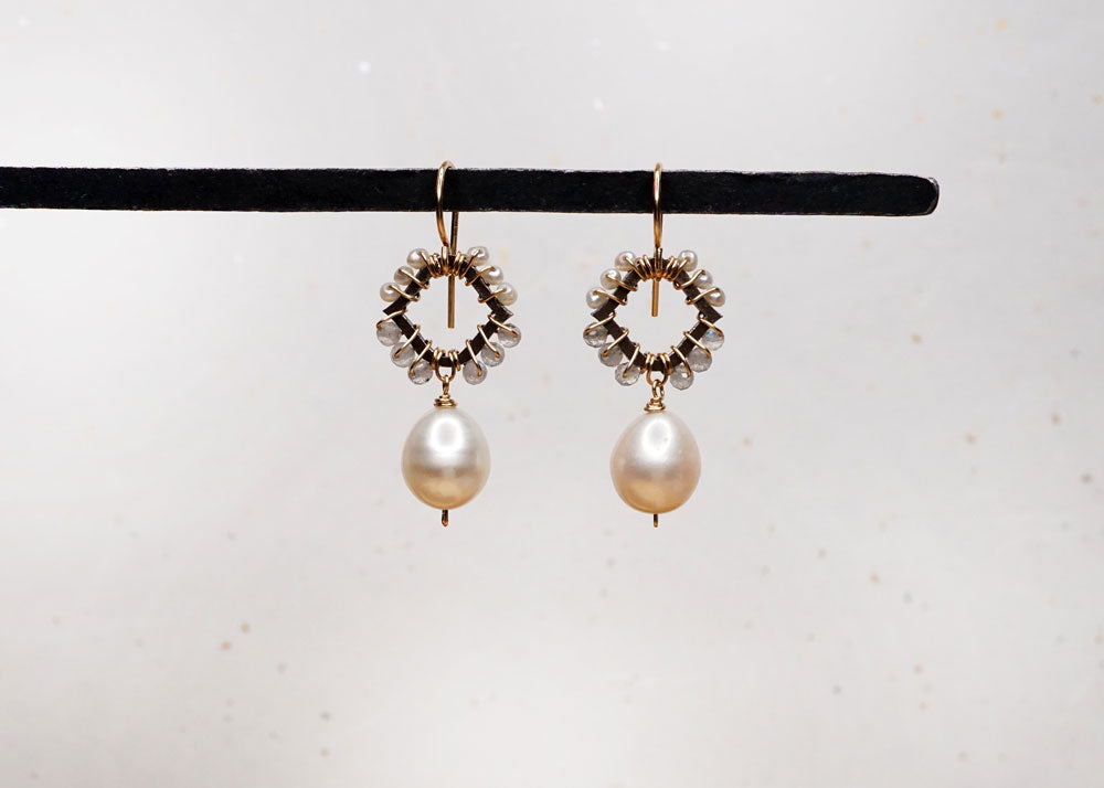Stone Flower Earrings