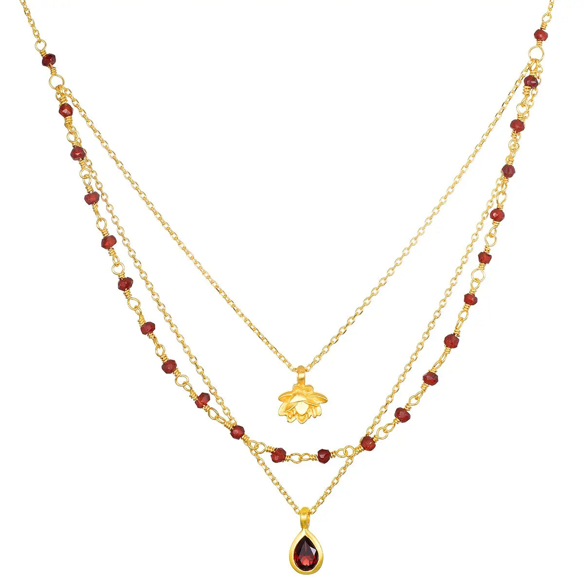 Embrace Change Garnet Necklace