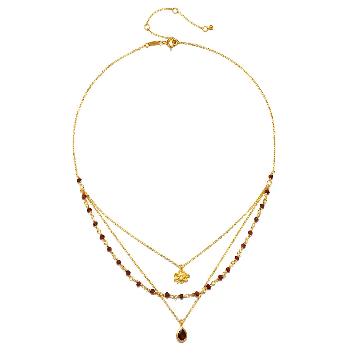 Embrace Change Garnet Necklace