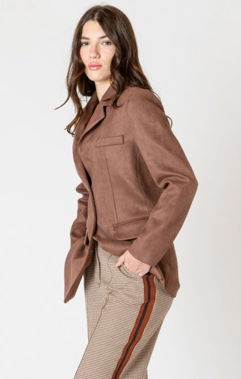 Faux Suede Blazer