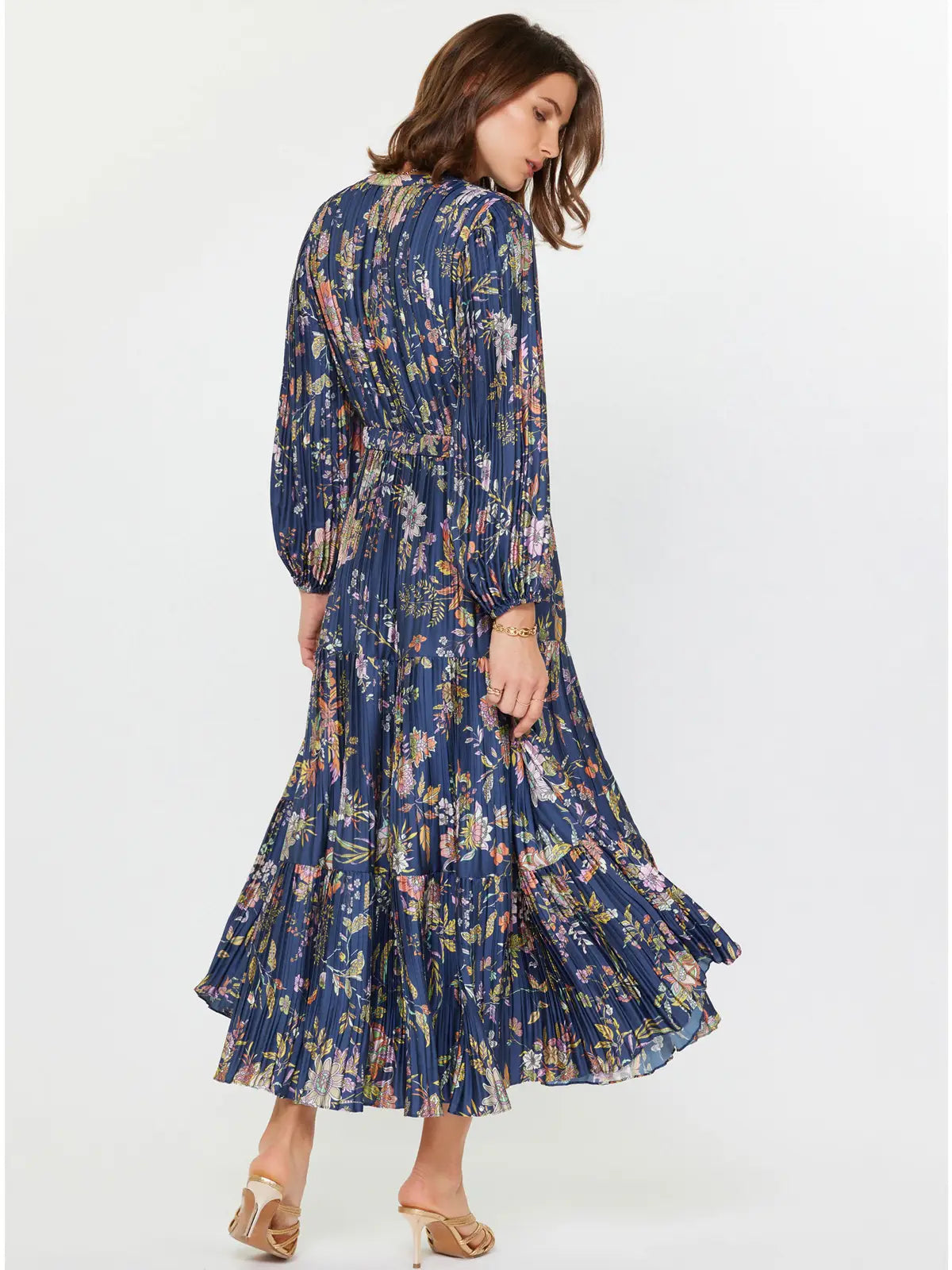 Floral Printed Pleated Dress